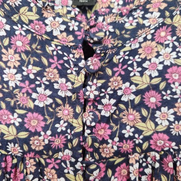 J. Crew Button-up Floral Mini Dress in Sunny Meadow Peasant Cottage-core Women M - Picture 8 of 14